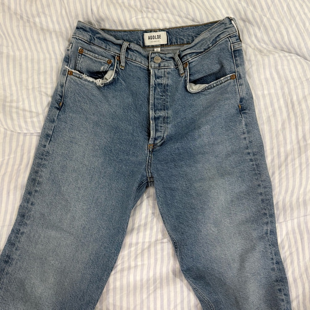 Agolde Riley Long Straight Jeans
